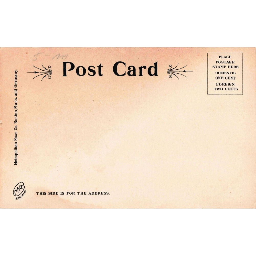 Vintage Gore Hall Harvard College Cambridge MA Postcard Metropolitan News Co - Picture 2 of 2
